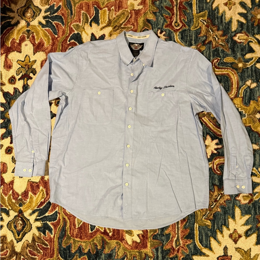 Harley Davidson Button Down Dress Shirt - 2XL Tall